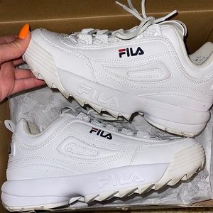Fila white sneakers